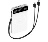 DAM. Powerbank 10.000mAh con carga inalámbrica de 15W, salida PD22.5W Super quick charge, carga rápida. Pantalla indicadora de carga. 12x2x7cm