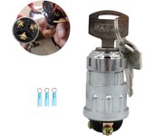 3-Wire Universal Ignition Key Switch for Cars, Buggies, Mowers and Go Karts, Off/On/(Start)