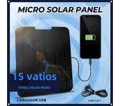 15W Outdoor Security Camera Solar Panel, 5V USB Charge4, IP67 Waterproof High Monocrystalline