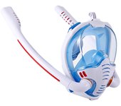 Máscara de buceo de doble tubo, máscara de snorkel de cara completa, máscara de silicona para adultos, equipo de natación, fuente