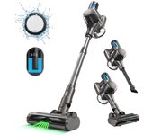 Aspiradora sin Cable MOOSOO TD1-Mate, 33kPa/420W/45Mins Escoba Aspiradora sin Cable, Aspiradora con Modo Automático y Cepillo Antienredos para Suelo/Alfombra/Pelos de Animales