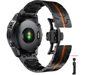 Titanium Color Strap For Garmin Fenix 5 5X 5XPlus 6 6X 6XPro 7x Stainless Steel Metal Band 26 22mm For Garmin Forerunner 945 935
