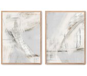 Set de 2 cuadros calidad premium con marco de madera - 30x40 cm o 50x70 cm - POSTER LAB