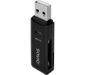 LECTOR DE TARJETAS SD SAVIO AK-63 -USB 2.0/480MBPS/PLUG