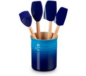 Conjunto de bote con 4 espátulas Le Creuset