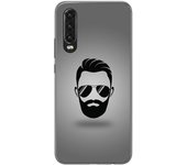 Tumundosmartphone Funda Gel Tpu para Huawei P30 diseño Barba Dibujos