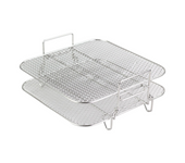 2-Layers Air Fryer Rack Stackable Grid Grilling Rack Stainless Steel for 4.2-5.8QT Air Fryer Kitchen Oven Steamer Cooker
