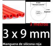 3x9mm Inner Diameter 3mm Thickness 3mm Blue Red Black Car Vacuum Silicone Hose Universal Racing Line Pipe Tube 1/2/3/5/10 meters