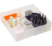 Organizadores Jocca de cajón cuadrado o rectangular con medidas de altura universal, recortable y plegable, fabricado 100% con polipropileno transparente de gran resistencia.  Sets ideales para ganar espacio en tu armario.