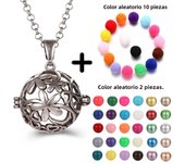 Mexico Chime Angel Wings Music Ball Caller Locket Necklace Vintage Pregnancy Necklace Aroma Essential Oil Diffuser Women Jewelry