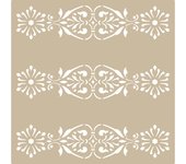 TODO-STENCIL Plantilla MYA Home Decor Cenefa 010 Medida 50x50cm Diseño 48x48cm, Stencil lavable, reutilizable, maleable y muy resiste, Ideal para decorar paredes, muebles, cojines, cortinas, etc