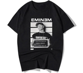 Rapper Eminem Graphic Print T Shirt Vintage Fashion Casual Crew Neck Short Sleeve  T Shirt Women