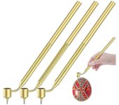 Conjunto de 3 lápidas de dibujo de cera caliente para Artes decorativas para huevos de Pascua