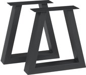 Set de 2 patas de mesa Greiling 40x40 cm - Negro [en.casa]