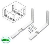 Amig Soporte para Microondas Extensible 360-450 Mm de Acero Blanco