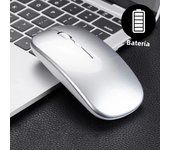 Ratón inalámbrico compatible con Bluetooth, 2,4 GHz, 1600DPI, recargable por USB, luz RGB, portátil, ordenador portátil, PC, Macbook, Juego