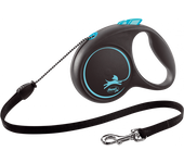 Flexi Correa Extensible De Cordón Black Design Azul Xs  (3 M)