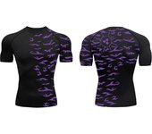 3D Print Compression Shirts for Men Athletic Quick Dry Tshirts Tops Gym Workout Fitness Undershirts Baselayers Anime Rash Guard
