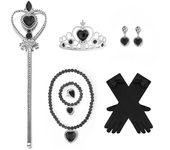 Kids Princess Cosplay Costume Plastic Crystal Tiara Snowflake Jewelry Necklace Earrings Kit Girl Elsa Anna Party Dress Accessory