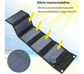 Panel Solar plegable 70/40W 5V USB cargador portátil impermeable para teléfono móvil accesorios de camping Banco energía