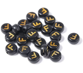100-500PCS Acrylic Black Gold Color A-Z 26 Letter Beads Round Shape Alphabe Beads for Jewelry Making DIY Bracelet Accessories