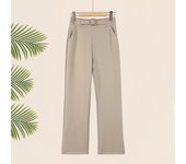 High Waisted Slightly Flared Women's Elastic Calf Pants Knee Length Pants Women's Spring/summer Casual Harem Pants Embroidered