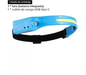 LED Headlamp Rechargeable Sensor Head Light Built-in Battery Head Flashlight Waterproof Outdoor Camping Fishing Running Lantern