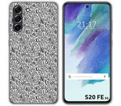 Funda Silicona para Samsung Galaxy S21 FE 5G diseño Letras Dibujos