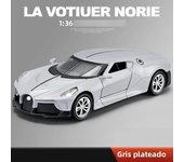 1: 36 Bugati Alloy Car Model High Simulation Diecasts Toy With Sound and Light Pull Back Vehicles Decoration Toys For Kids Gift