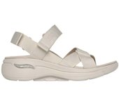 Sandalias Skechers Go Walk Arch Fit para mujer en color beige