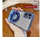 Gradient Glitter CD Ring Phone Case for OPPO Reno 11 10 8 7 6 5 4 Lite 2F 2Z 4Z 5Z 6Z 7Z 8Z 8T 5G FIND X3 X5 Lite X6 Pro Cover