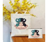 Melanie Martinez Portals Singer Music Tote Set - Women's Spacious Shoulder Bag with Easy Access & Matching Clutch Pouch