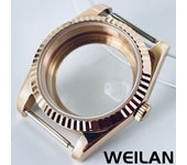 36mm 40mm Silvery Rose Gold NH34 NH35 NH36 NH38 NH39 NH70 NH72 ETA2824 PT5000 Watch Case Top Waterproof Sapphire Crysta