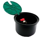RIEGOPRO Arqueta de riego circular con hidrante metálico rosca macho de 3/4"