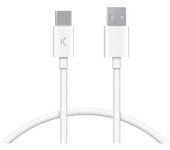 KSIX BXCUC03BL Blanco / Cable USB-C (M) a USB-A (M) 1 metro