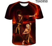 Summer 4-13Y Teen Children Casual T-Shirt Avatar The Last Airbender Anime 3D Printed Boys Girl Tshirt Kids Baby Birthday Clothes