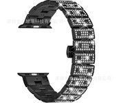 Para Garmin Venu 3 banda de reloj aleación metal Diamantes con piedras falsas decoración Correa con cierre mariposa