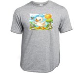 MERCHANDMANIA CAMISETA GRIS MEZCLA el patito feo cuento niños infantil dibujos moda verano tshirt