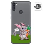 Tumundosmartphone Funda Gel Transparente para Samsung Galaxy A11 / M11 diseño Conejo Dibujos