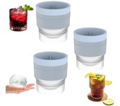 Molde para bolas de hielo apilables de grado alimenticio, de fusión lenta, para hacer tú mismo, para cócteles y whisky, Beyond Draw, esferas de hielo grandes de 6,35 cm, molde apilable para cubitos de hielo redondos (6 unidades)