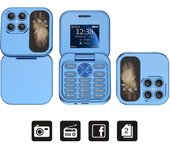SERVO i17 mini Foldable Mobile Phone GSM 2 SIM Card Magic Voice FM Radio Blacklist Type-C 1.77" Screen Small Flip Telephones