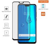 Tumundosmartphone Protector Cristal Templado Completo 5D Full Glue Negro para Huawei Y9 2019 Vidrio
