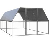 vidaXL Jaula Gallinero de Exterior Corral de Gallinas Pollos Acero Galvanizado Dimensiones 2 x 4 x 2 m,  3 x 4 x 2 m,  2 x 6 x 2 m y mas
