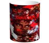 Taza Michael Jackson. Thriller. Billy Jean. Beat it. Bad. Dangerous. Jam. Black or White. Heal the World. Musica. Rock. Pop