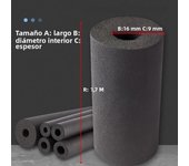 6-32MM Rubber Sponge Tube Air Conditioner Solar Water Heater Water Pipe Sleeve 1.8m Thermal Insulation Thermal Insulation Pipe