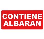 Apli rollo de 200 etiquetas permanentes - contiene albaran - color rojo