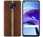 Tumundosmartphone Funda Gel Tpu para Xiaomi Redmi Note 9T 5G diseño Cuero 01 Dibujos