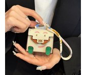 Mini Tiny PU Leather Handbag Decoration Pendant Bag For Airpods 4 3 2 Pro 2 For Galaxy Buds 3 3Pro 2 2Pro/Buds FE Headphone Case