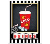 Movie Night Party Logo Posters Theater Wall Art Pictures Popcorn Film Sign Canvas Painting Cinema Art Prints Modern  Home Decor