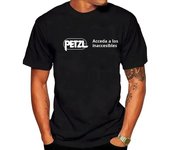 Summer Mens T-Shirt Casual PETZL Life Wall Climbing Hiking Trail Running Camping Drifit Tee Comfortable Streetwear Oversized Top